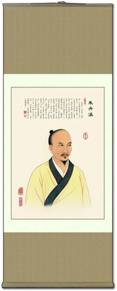 中醫(yī)名人掛圖：朱丹溪畫像掛圖